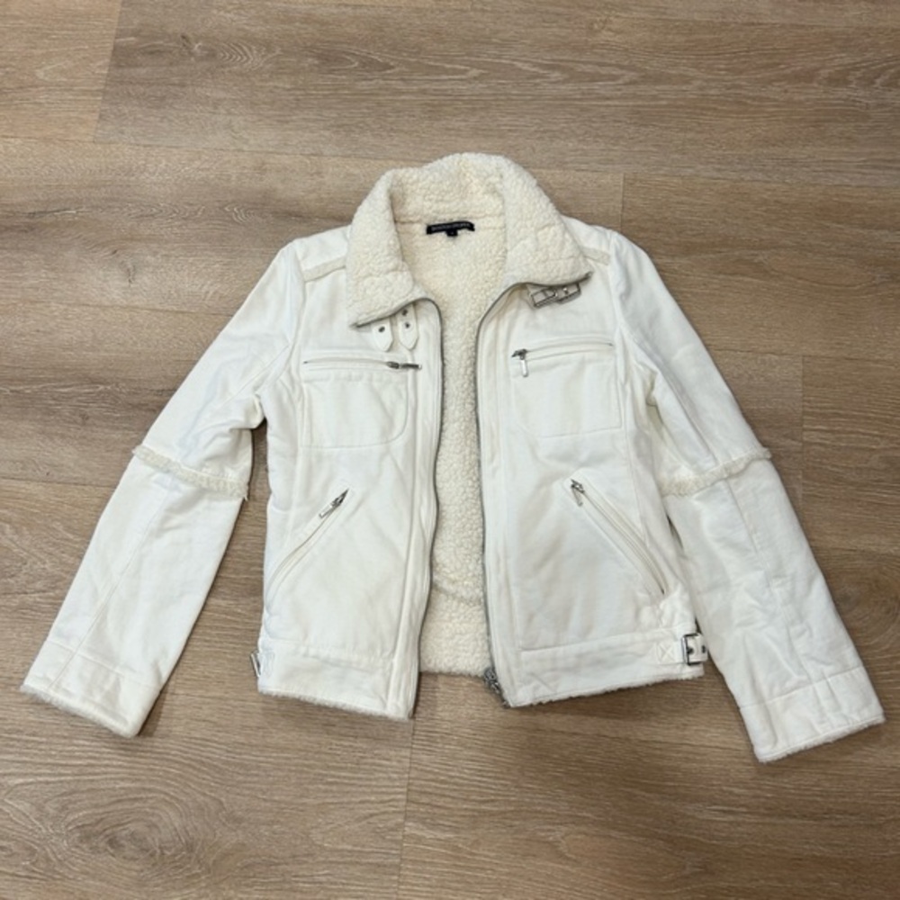 Vintage White Shearling Jacket